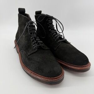 Alden Todd Snyder Mens Black Suede Plain Toe Plantation Crepe Boots D6839H 9.5 D